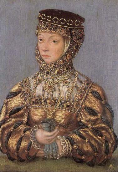 Lucas Cranach the Younger Miniature of Barbara Radziwill